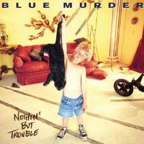 nothin but trouble (blue with black cat swirl vinyl)